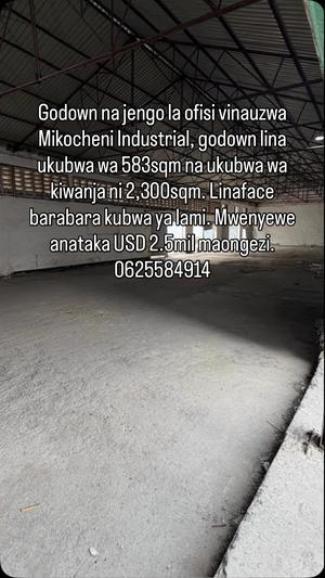 Godauni, Ghala inauzwa Mikocheni, Dar Es Salaam (2300 sqm) Godauni, Ghala inauzwa Mikocheni, Dar Es Salaam (2300 sqm)