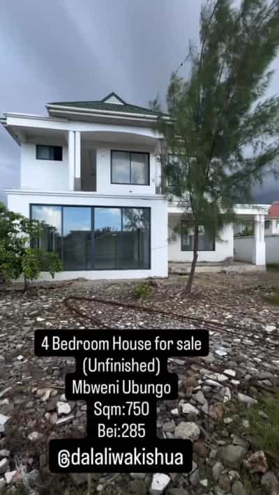 Nyumba ya vyumba vinne inauzwa Mbweni Ubungo, Dar Es Salaam (750 sqm) Nyumba ya vyumba vinne inauzwa Mbweni Ubungo, Dar Es Salaam (750 sqm)