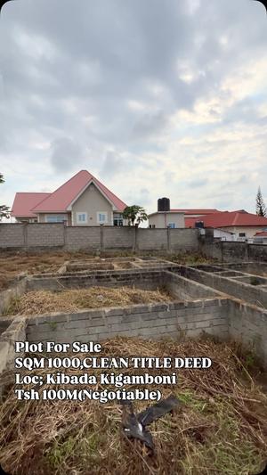 Plot for sale in Kibada Kigamboni, Dar Es Salaam sqm 1000