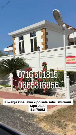 Plot for sale in Sala Sala, Dar Es Salaam sqm 2600 Plot for sale in Sala Sala, Dar Es Salaam sqm 2600