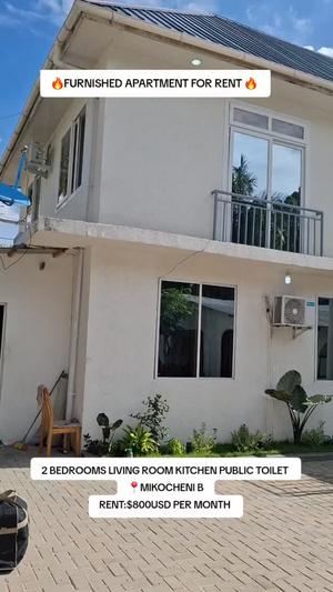 Apartment (Furnished) ya vyumba viwili inapangishwa Mikocheni B, Dar Es Salaam