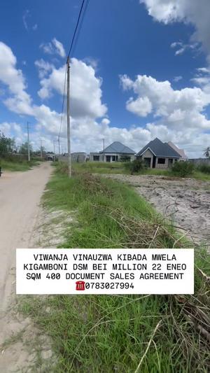 Kiwanja kinauzwa Kibada Mwela, Dar Es Salaam (400 sqm)