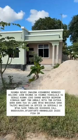 4 Bedrooms House for Sale in Mongozo, Kigamboni, Dar Es Salaam (700 sqm)