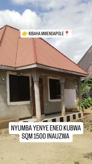 Nyumba ya vyumba vitatu inauzwa Kibaha Mwendapole, Pwani (1500 sqm) Nyumba ya vyumba vitatu inauzwa Kibaha Mwendapole, Pwani (1500 sqm)