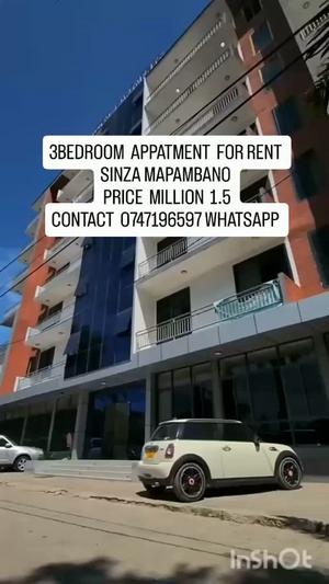 Apartment ya vyumba vitatu inapangishwa Sinza Mapambano, Dar Es Salaam Apartment ya vyumba vitatu inapangishwa Sinza Mapambano, Dar Es Salaam