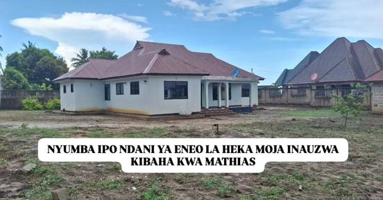 Nyumba ya vyumba vinne inauzwa Kibaha Kwa Mathias, Pwani (4450 sqm)