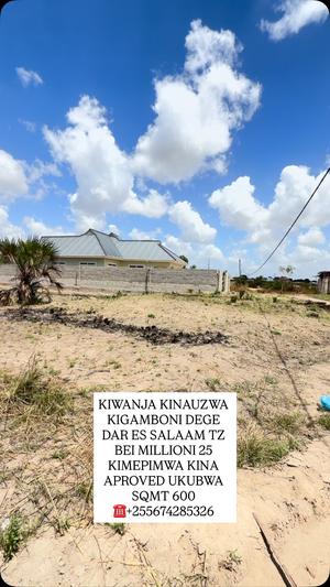 Residential Plot for Sale in Kigamboni Dege, Dar Es Salaam (600 sqm)