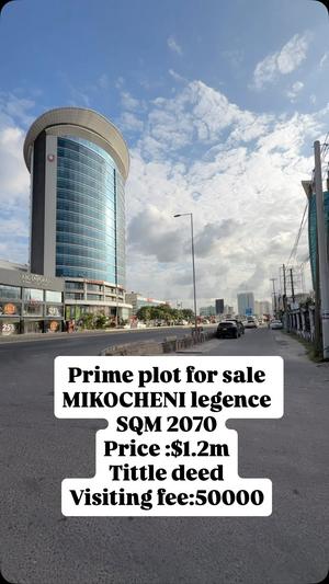Kiwanja kinauzwa Mikocheni, Dar Es Salaam sqm 2070