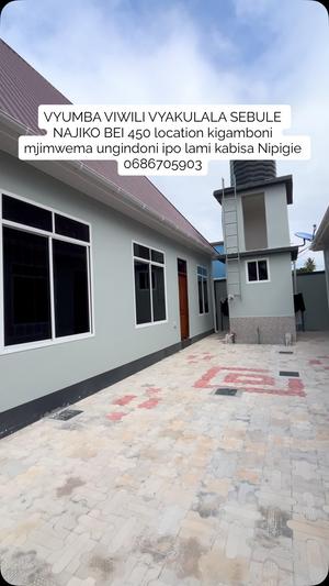 2 Bedrooms House for Rent in Kigamboni Mjimwema Ungindoni, Dar Es Salaam