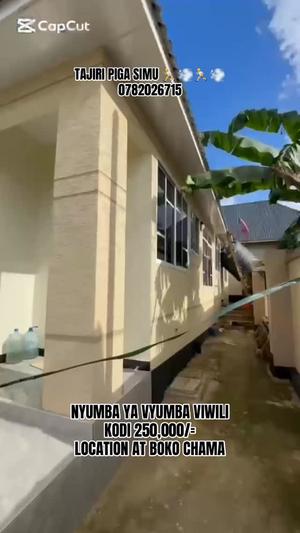 Nyumba ya vyumba viwili inapangishwa Boko Chama, Dar Es Salaam