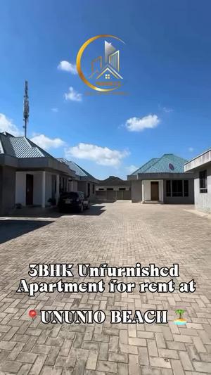 Nyumba/Apartment ya vyumba vitatu inapangishwa Ununio Beach, Dar Es Salaam
