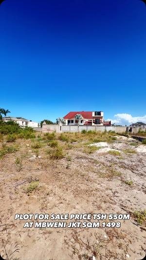 Beach Plot kinauzwa Mbweni JKT, Dar Es Salaam (1498 sqm) Beach Plot kinauzwa Mbweni JKT, Dar Es Salaam (1498 sqm)