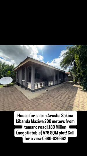 Nyumba inauzwa Sakina Kibanda Maziwa, Arusha (576 sqm)