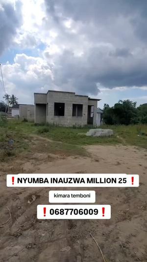 Nyumba ya vyumba viwili inauzwa Kimara Temboni, Dar Es Salaam (400 sqm)