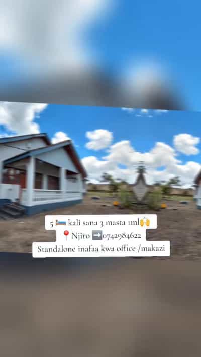 Nyumba ya vyumba vitano inapangishwa NJIRO MSOLA, Arusha