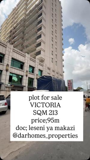 Kiwanja kinauzwa Victoria, Dar Es Salaam sqm 213