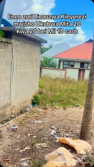 Kiwanja kinauzwa Kinyerezi Mwisho, Dar Es Salaam (400 sqm)