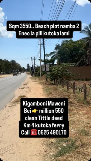 Residential Plot for Sale in Kigamboni Mjimwema Maweni, Dar Es Salaam (3500 sqm) Residential Plot for Sale in Kigamboni Mjimwema Maweni, Dar Es Salaam (3500 sqm)