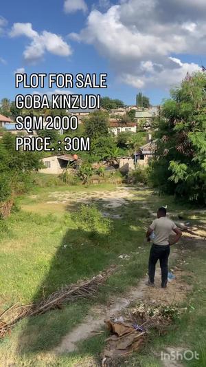 Kiwanja kinauzwa Goba Kinzudi, Dar Es Salaam sqm 2000