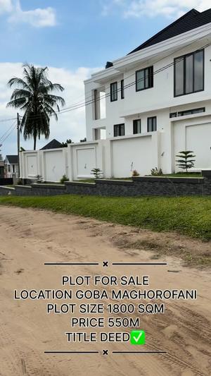 Kiwanja kinauzwa Goba Maghorofani, Dar Es Salaam sqm 1800 Kiwanja kinauzwa Goba Maghorofani, Dar Es Salaam sqm 1800