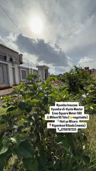 Nyumba ya vyumba vitano inauzwa Kigamboni Kibada, Dar Es Salaam (580 sqm)