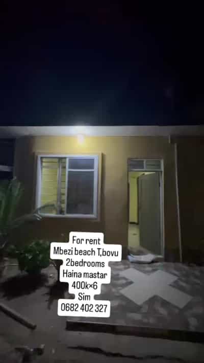 Nyumba ya vyumba viwili inapangishwa Mbezi Beach, Dar Es Salaam