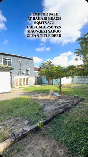 Plot for sale in Bahari Beach, Dar Es Salaam sqm 572