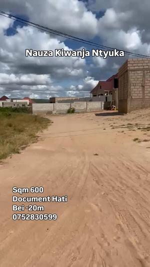 Kiwanja kinauzwa Ntyuka Dcmc, Dodoma sqm 600 Kiwanja kinauzwa Ntyuka Dcmc, Dodoma sqm 600