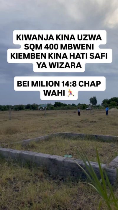 Plot for sale in Mbweni, Dar Es Salaam Plot for sale in Mbweni, Dar Es Salaam