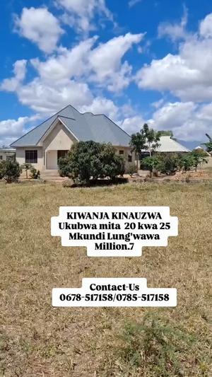 Kiwanja kinauzwa Mkundi Lung'wawa, Morogoro sqm 500 Kiwanja kinauzwa Mkundi Lung'wawa, Morogoro sqm 500