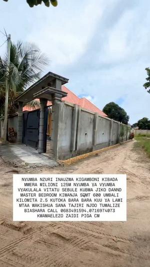 Nyumba ya vyumba vitatu inauzwa Kibada Mwera, Dar Es Salaam (500 sqm)