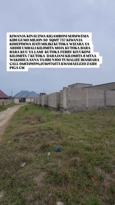 Residential Plot for Sale in Kibugumo Mjimwema Kigamboni, Dar Es Salaam (737 sqm)
