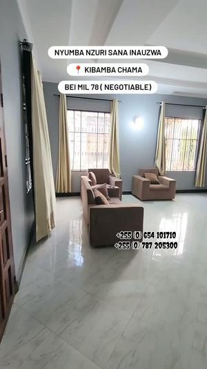 Nyumba ya vyumba vitatu inauzwa Kibamba Chama, Dar Es Salaam (700 sqm)