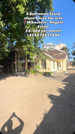 Nyumba ya vyumba vitano inapangishwa Mikocheni - Regent Estate, Dar Es Salaam