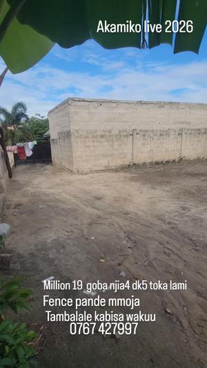 Kiwanja kinauzwa Goba Njia4, Dar Es Salaam sqm 350