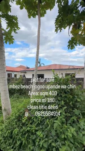 Plot for sale in Mbezi Beach Jogoo, Dar Es Salaam sqm 400 Plot for sale in Mbezi Beach Jogoo, Dar Es Salaam sqm 400
