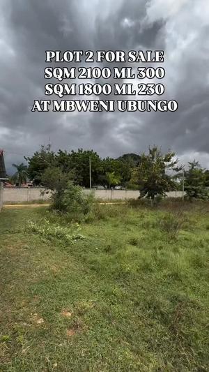 Viwanja vinauzwa Mbweni Ubungo, Dar Es Salaam sqm 2100