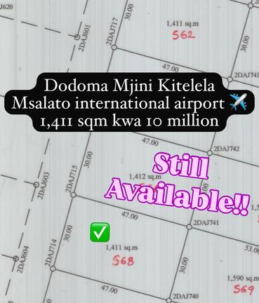 Kiwanja kinauzwa Msalato, Dodoma (1411 sqm) Kiwanja kinauzwa Msalato, Dodoma (1411 sqm)