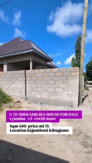 3 Bedrooms House for Sale in Kibugumo, Dar Es Salaam (400 sqm)