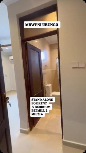 Apartment ya vyumba vinne inapangishwa Mbweni Ubungo, Dar Es Salaam