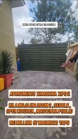 Apartment ya vyumba viwili inauzwa Goba Mtaa wa Muhembili, Dar Es Salaam