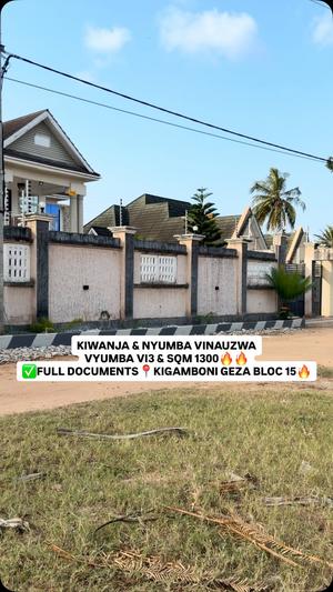 Residential/Commercial Plot for Sale in Kigamboni Geza Block 15, Dar Es Salaam (300 sqm)