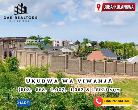 Kiwanja kinauzwa Goba Kulangwa, Dar Es Salaam