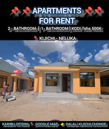 2 Bedrooms House for Rent in Mtoni Kijichi, Dar Es Salaam
