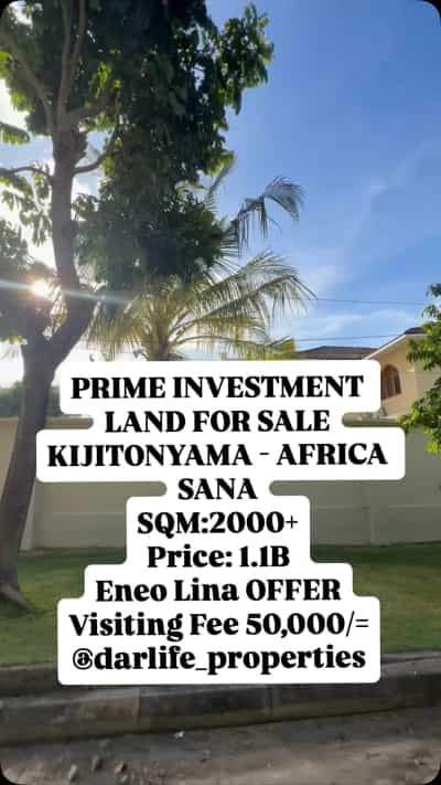Kiwanja (Commercial Plot) kinauzwa Kijitonyama, Dar Es Salaam (2000 sqm)
