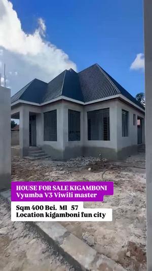 Nyumba ya vyumba vitatu inauzwa Kigamboni Fun City, Dar Es Salaam (400 sqm)