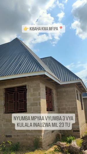 Nyumba ya vyumba vitatu inauzwa Kibaha Kwa Mfipa, Pwani (500 sqm)