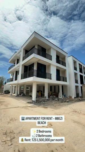 Apartment ya vyumba viwili inapangishwa Mbezi Beach, Dar Es Salaam