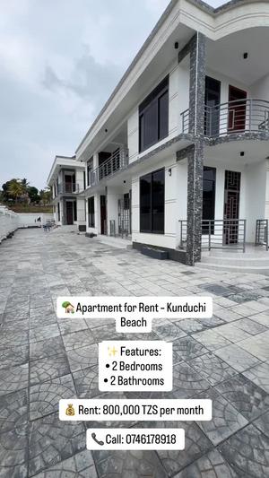 Apartment ya vyumba viwili inapangishwa Kunduchi, Dar Es Salaam