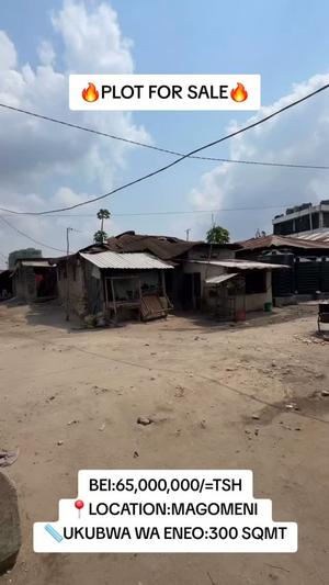 Kiwanja kinauzwa Magomeni, Dar Es Salaam sqm 300
